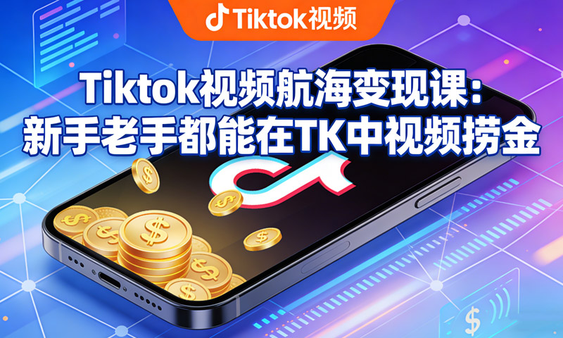 Tiktok视频航海变现课：新手老手都能在TK中视频捞金
