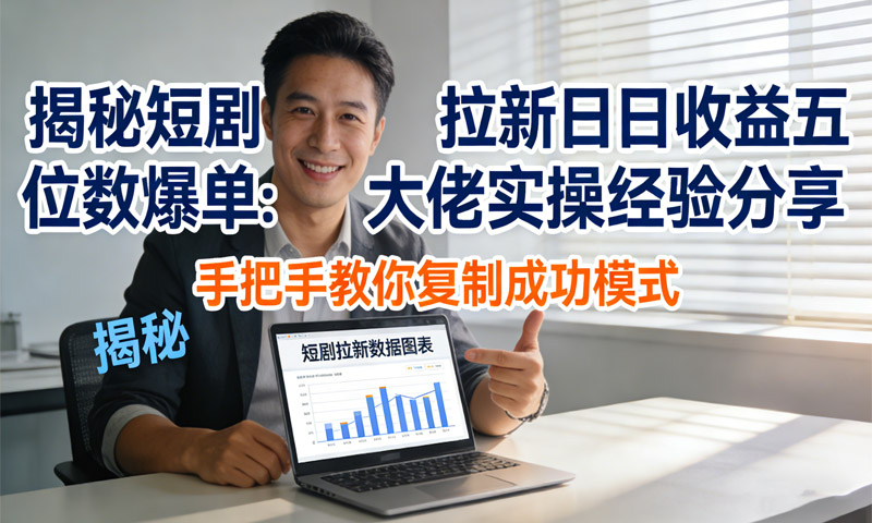 揭秘短剧拉新日收益五位数爆单：大佬实操经验分享