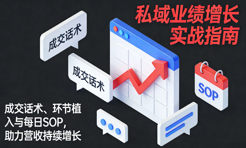 私域业绩增长实战指南：成交话术、环节植入与每日SOP，助力营收持续增长